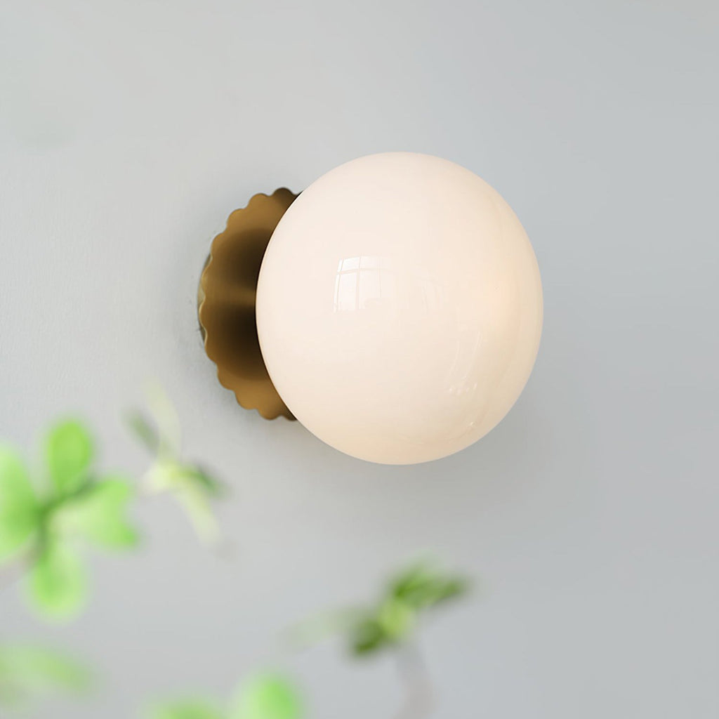 Frosted Glass Diffuser Metal Wall Sconce