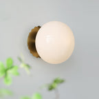 Frosted Glass Diffuser Metal Wall Sconce