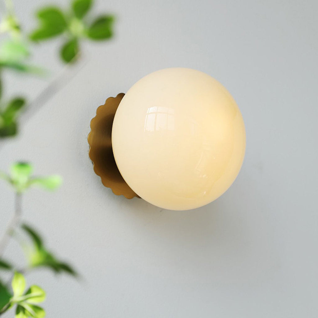 Frosted Glass Diffuser Metal Wall Sconce