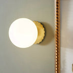 Frosted Glass Diffuser Metal Wall Sconce