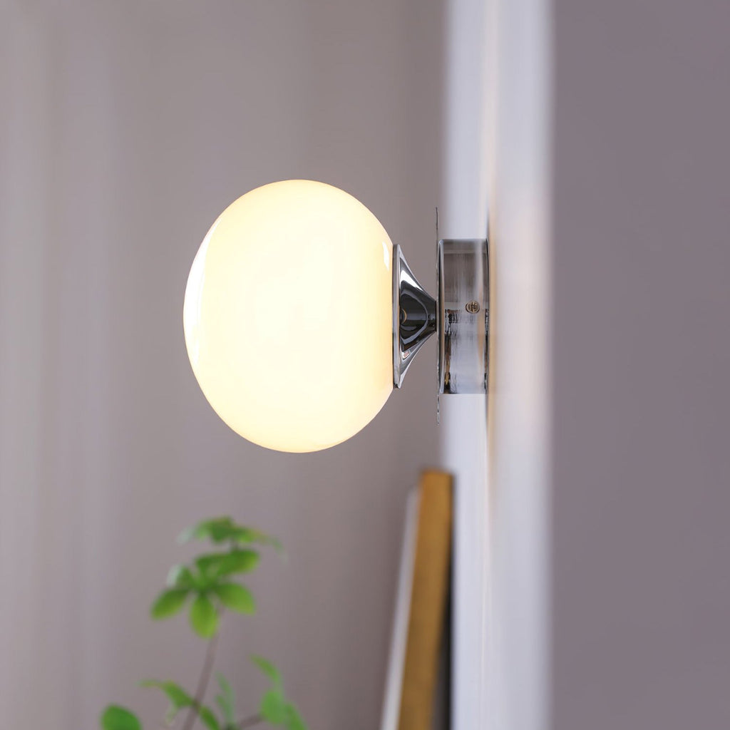 Frosted Glass Diffuser Metal Wall Sconce