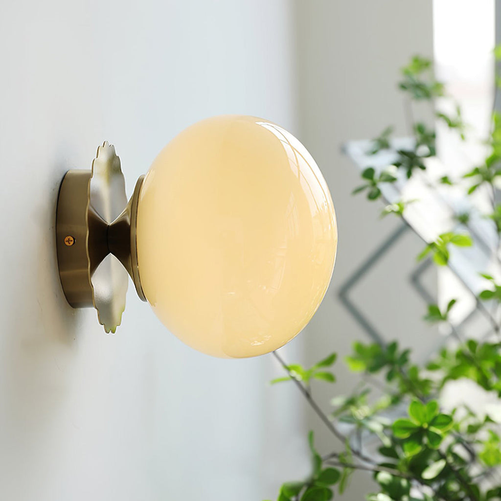Frosted Glass Diffuser Metal Wall Sconce