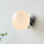 Frosted Glass Diffuser Metal Wall Sconce