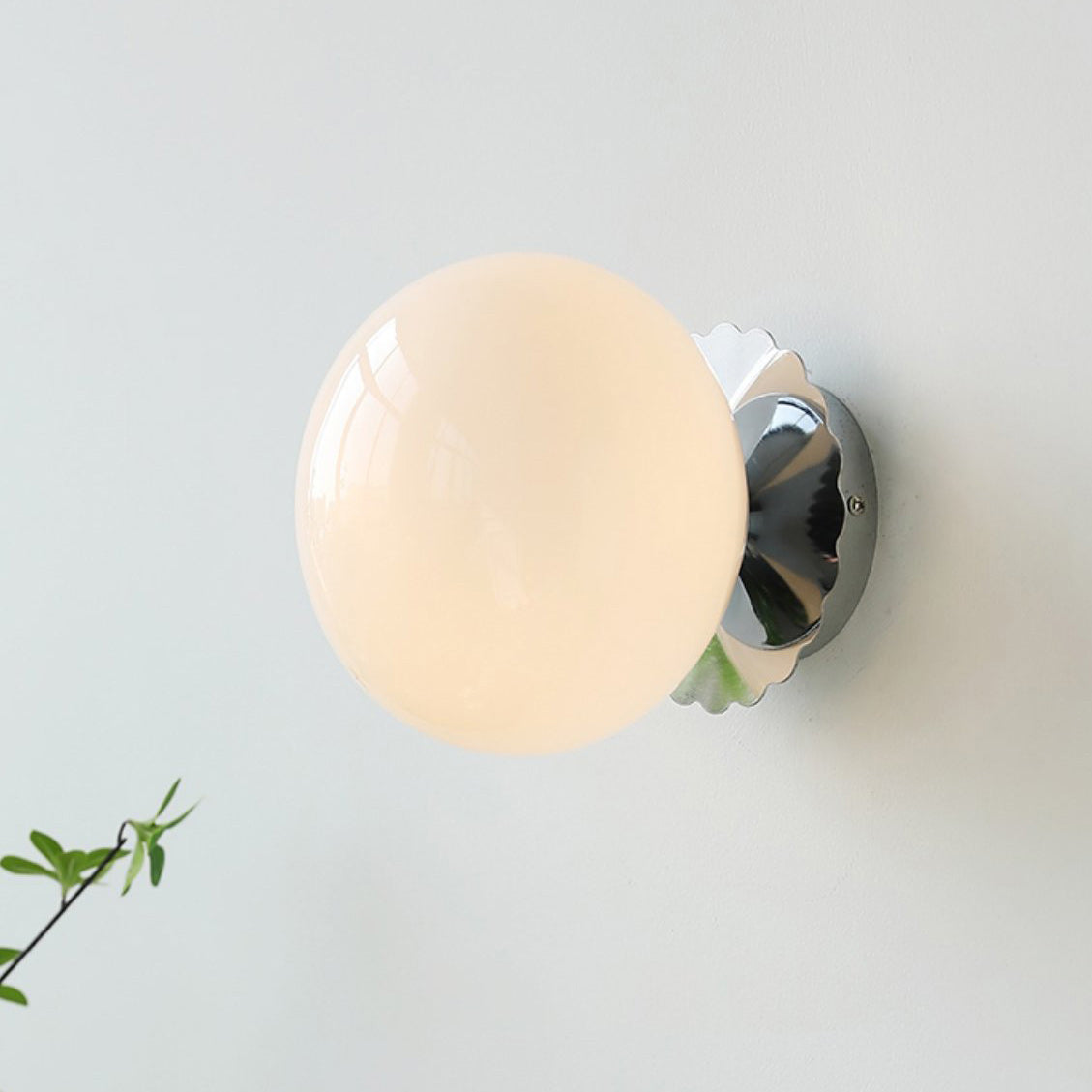 Frosted Glass Diffuser Metal Wall Sconce