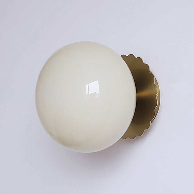 Frosted Glass Diffuser Metal Wall Sconce