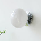 Frosted Glass Diffuser Metal Wall Sconce