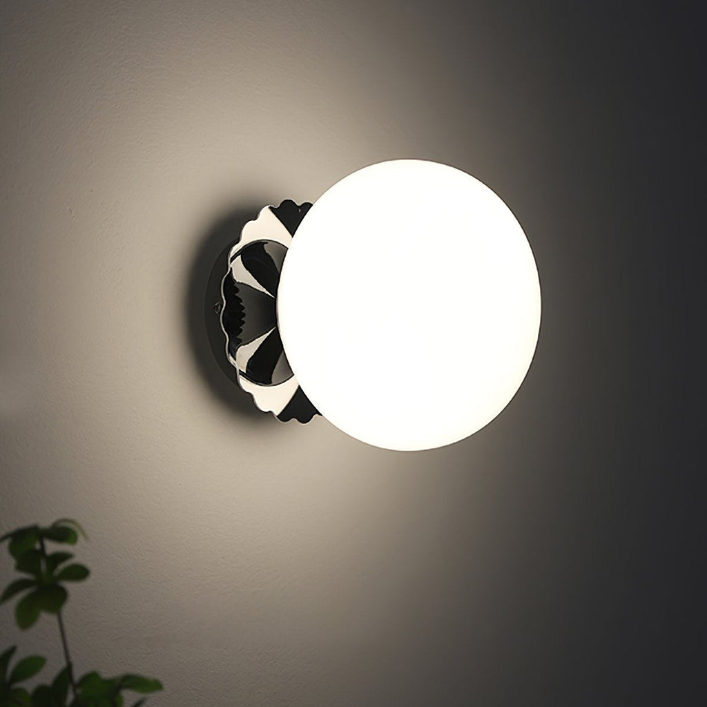 Frosted Glass Diffuser Metal Wall Sconce