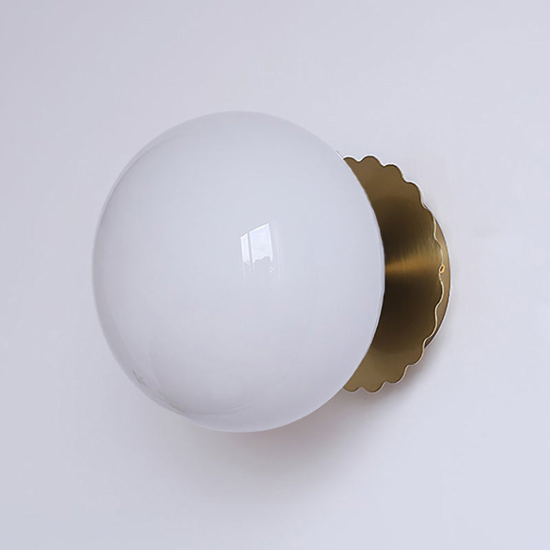 Frosted Glass Diffuser Metal Wall Sconce