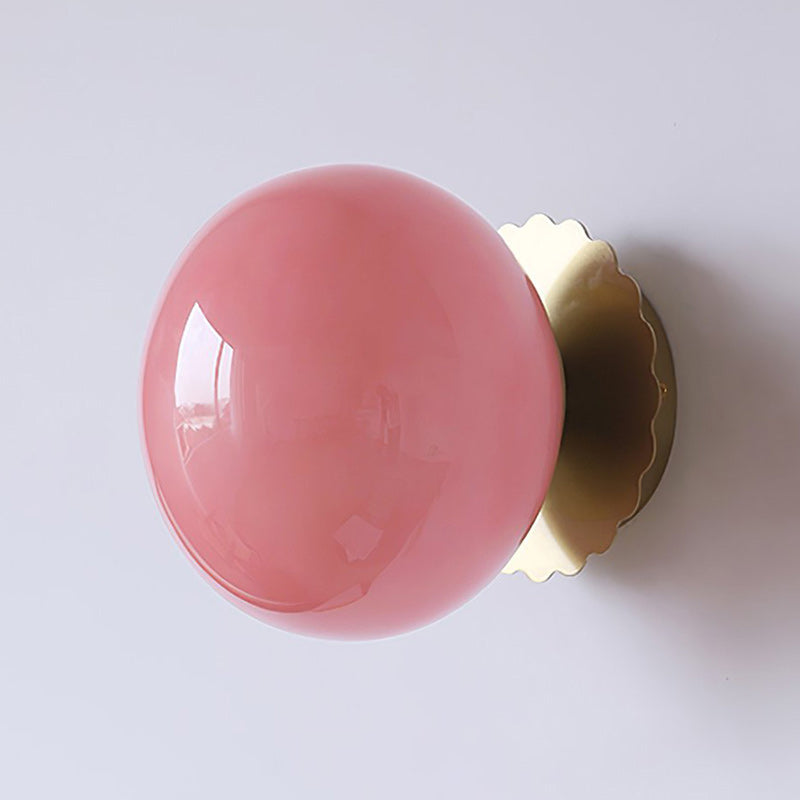 Frosted Glass Diffuser Metal Wall Sconce