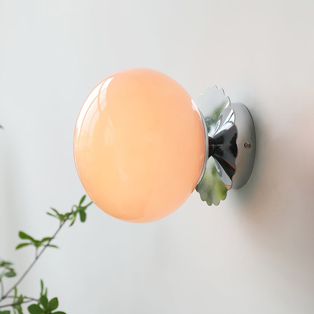 Frosted Glass Diffuser Metal Wall Sconce