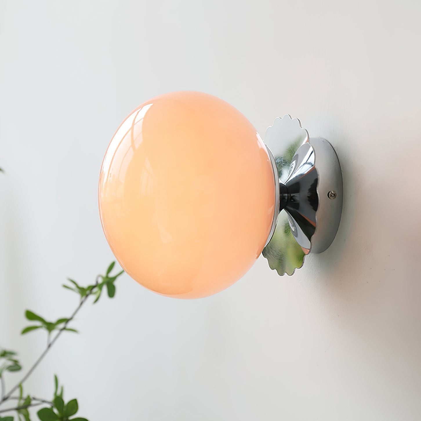 Frosted Glass Diffuser Metal Wall Sconce
