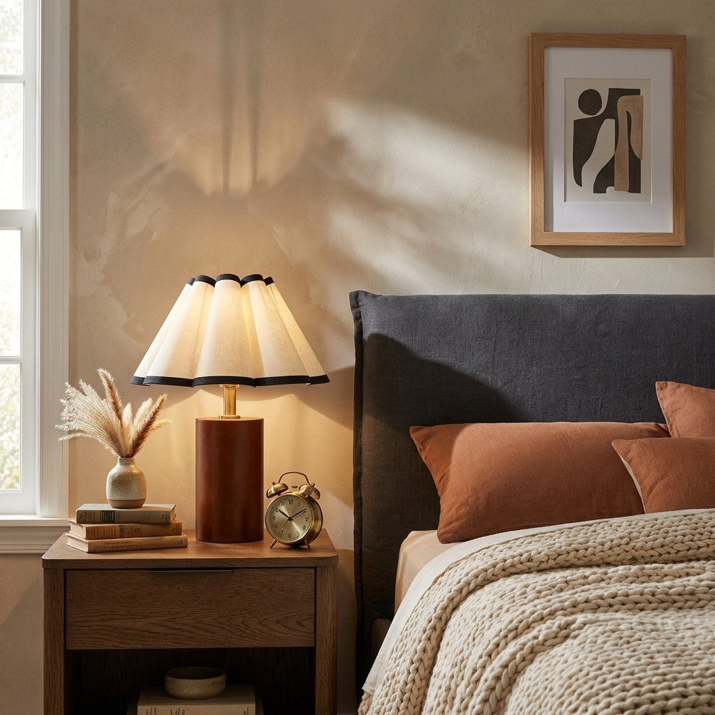 Sustainable Wood Wabi-Sabi Table Lamp