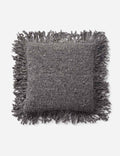 Mira Throw Pillow | Hand-Knit Wool, Shaggy Fringe