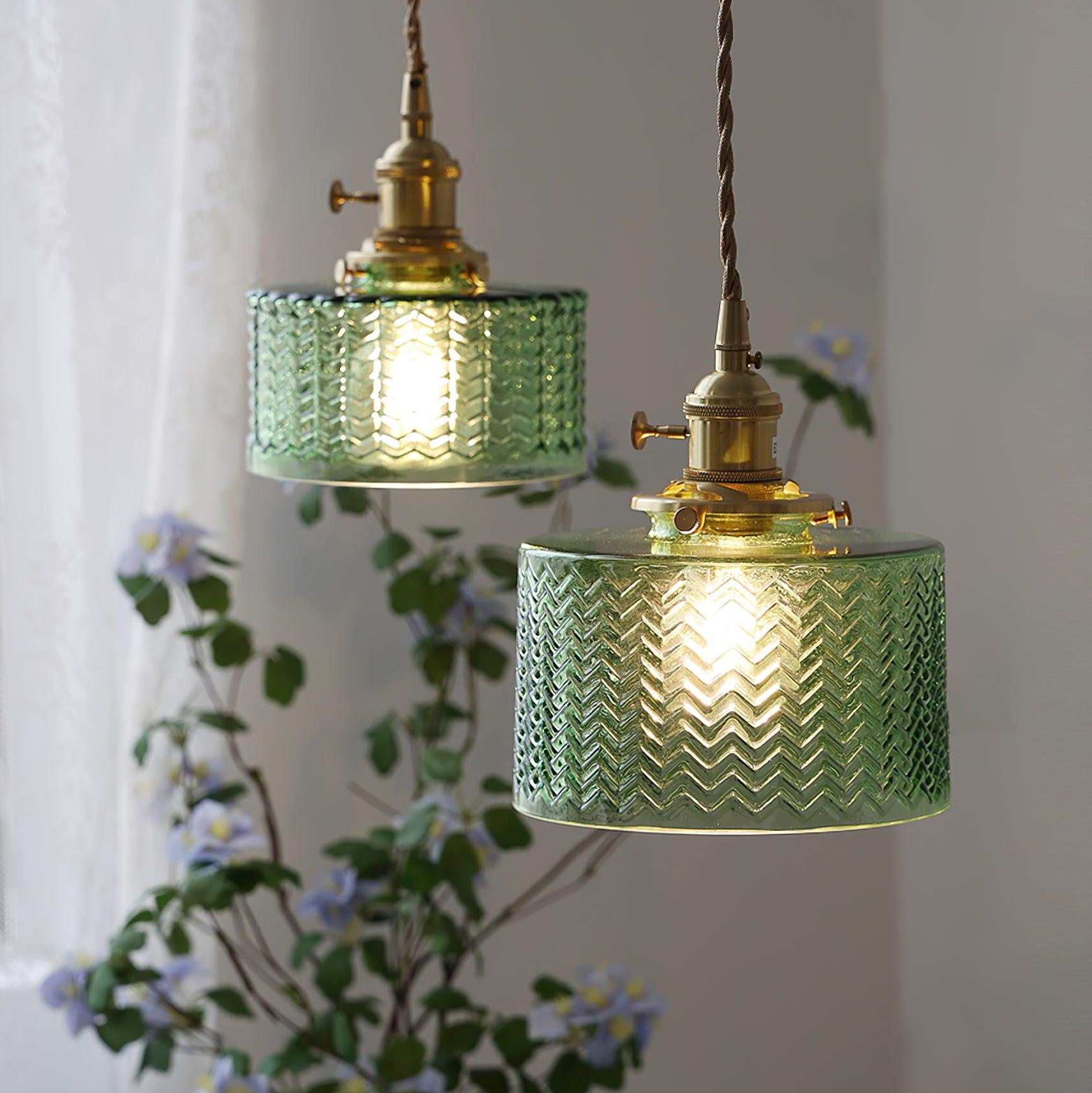 Vintage Glass Dome Pendant Light