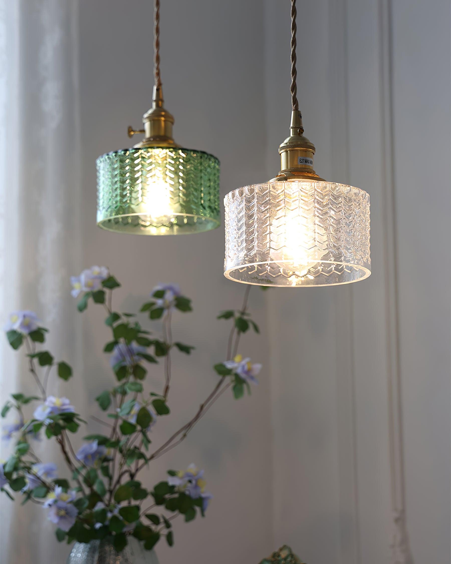Vintage Glass Dome Pendant Light