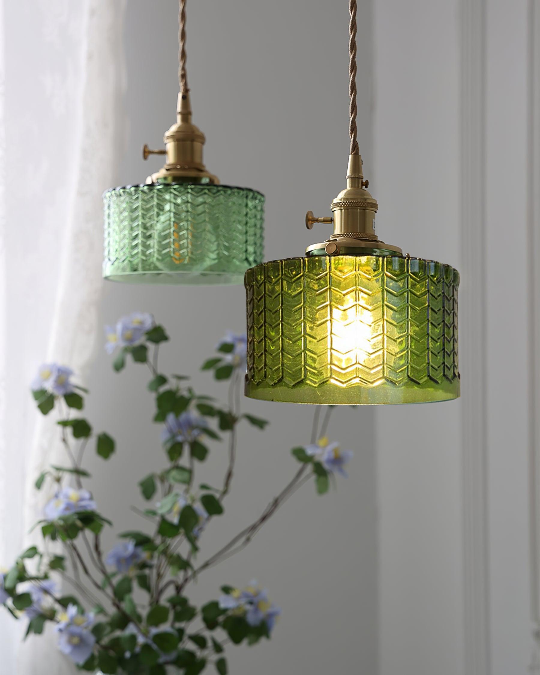 Vintage Glass Dome Pendant Light