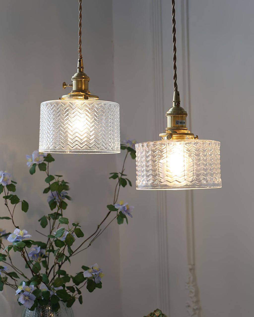 Vintage Glass Dome Pendant Light
