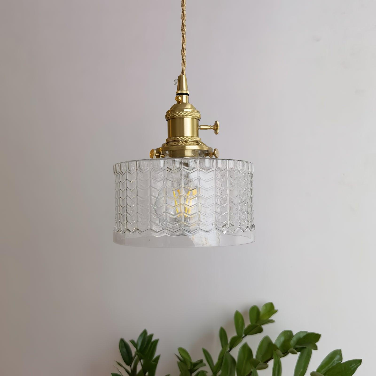 Vintage Glass Dome Pendant Light