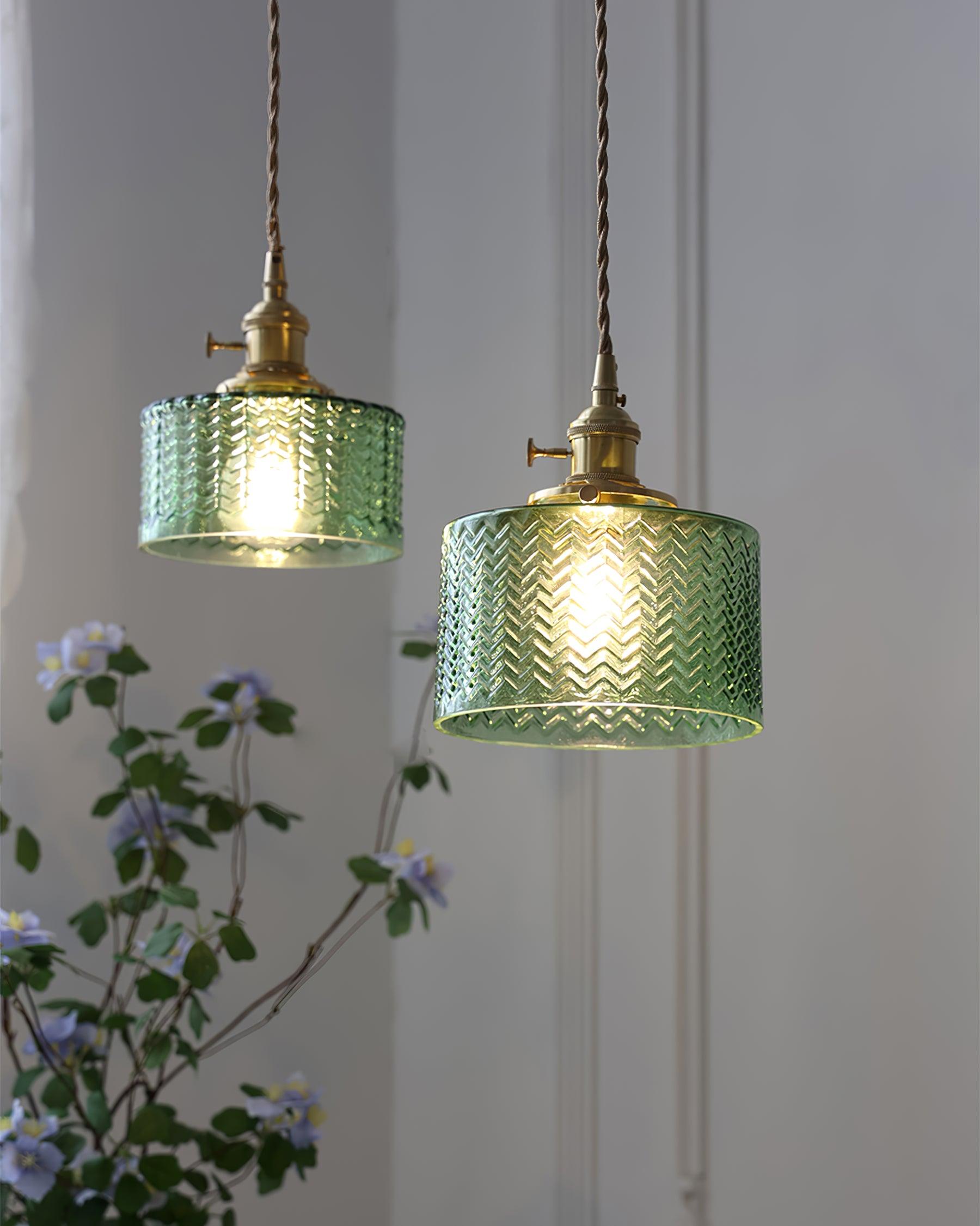 Vintage Glass Dome Pendant Light