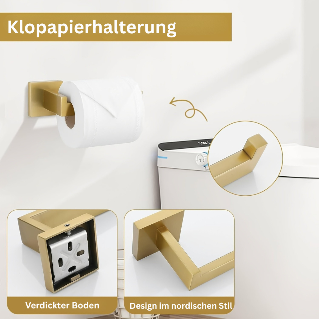 MatteEleganz: Bathroom Accessories – Stylish Stainless Steel, Multifunctional and Space-Saving for Modern Bathrooms