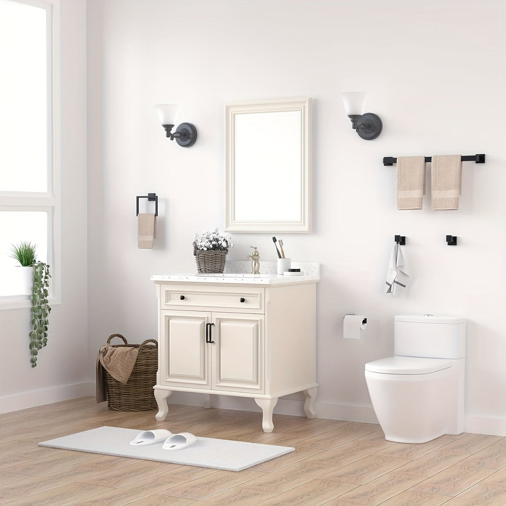 MatteEleganz: Bathroom Accessories – Stylish Stainless Steel, Multifunctional and Space-Saving for Modern Bathrooms