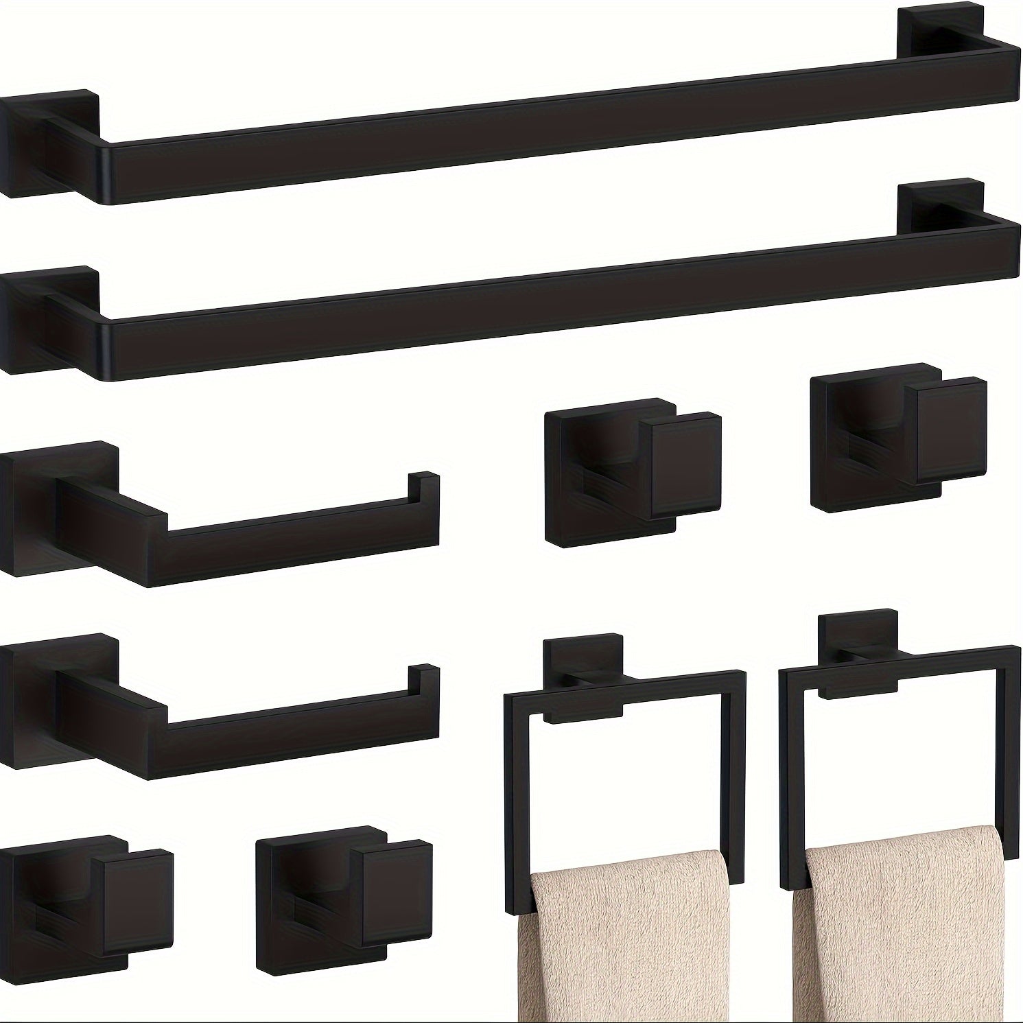 MatteEleganz: Bathroom Accessories – Stylish Stainless Steel, Multifunctional and Space-Saving for Modern Bathrooms