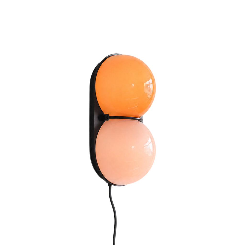 Twin Glass Sphere Plug-In Wall Sconce