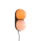 Twin Glass Sphere Plug-In Wall Sconce