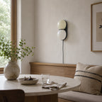 Twin Glass Sphere Plug-In Wall Sconce