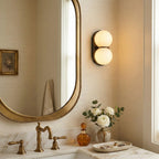 Stacked Glass Sphere Twin Wall Sconce