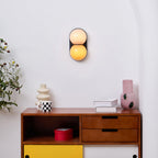 Stacked Glass Sphere Twin Wall Sconce