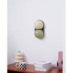 Stacked Glass Sphere Twin Wall Sconce