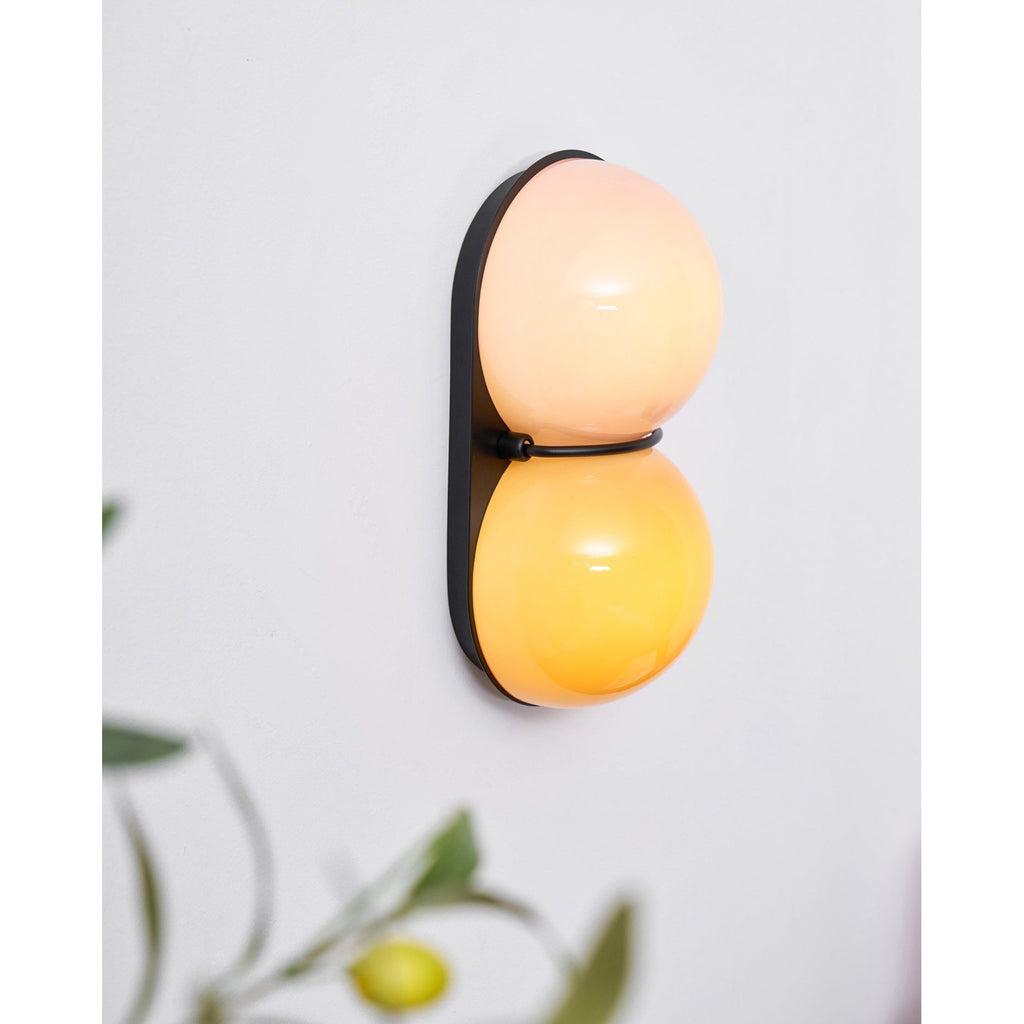 Stacked Glass Sphere Twin Wall Sconce