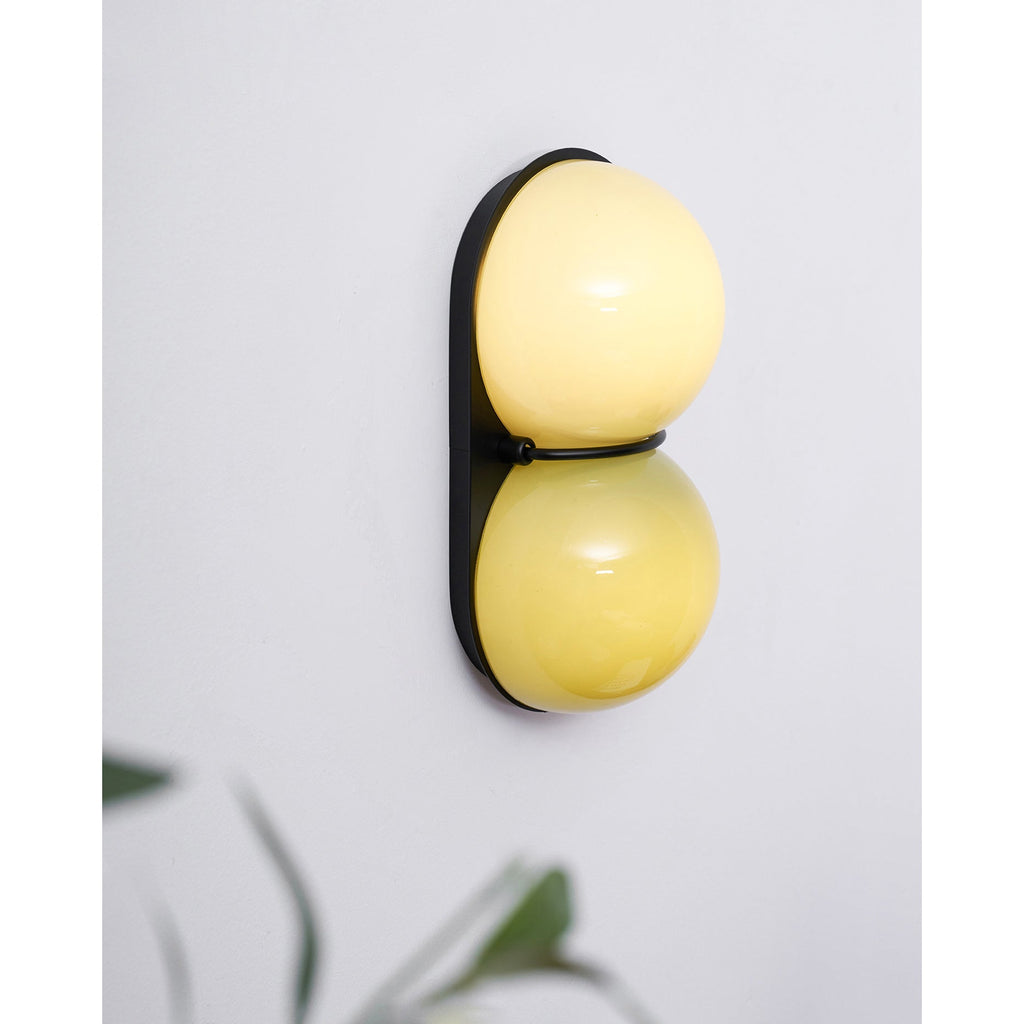 Stacked Glass Sphere Twin Wall Sconce