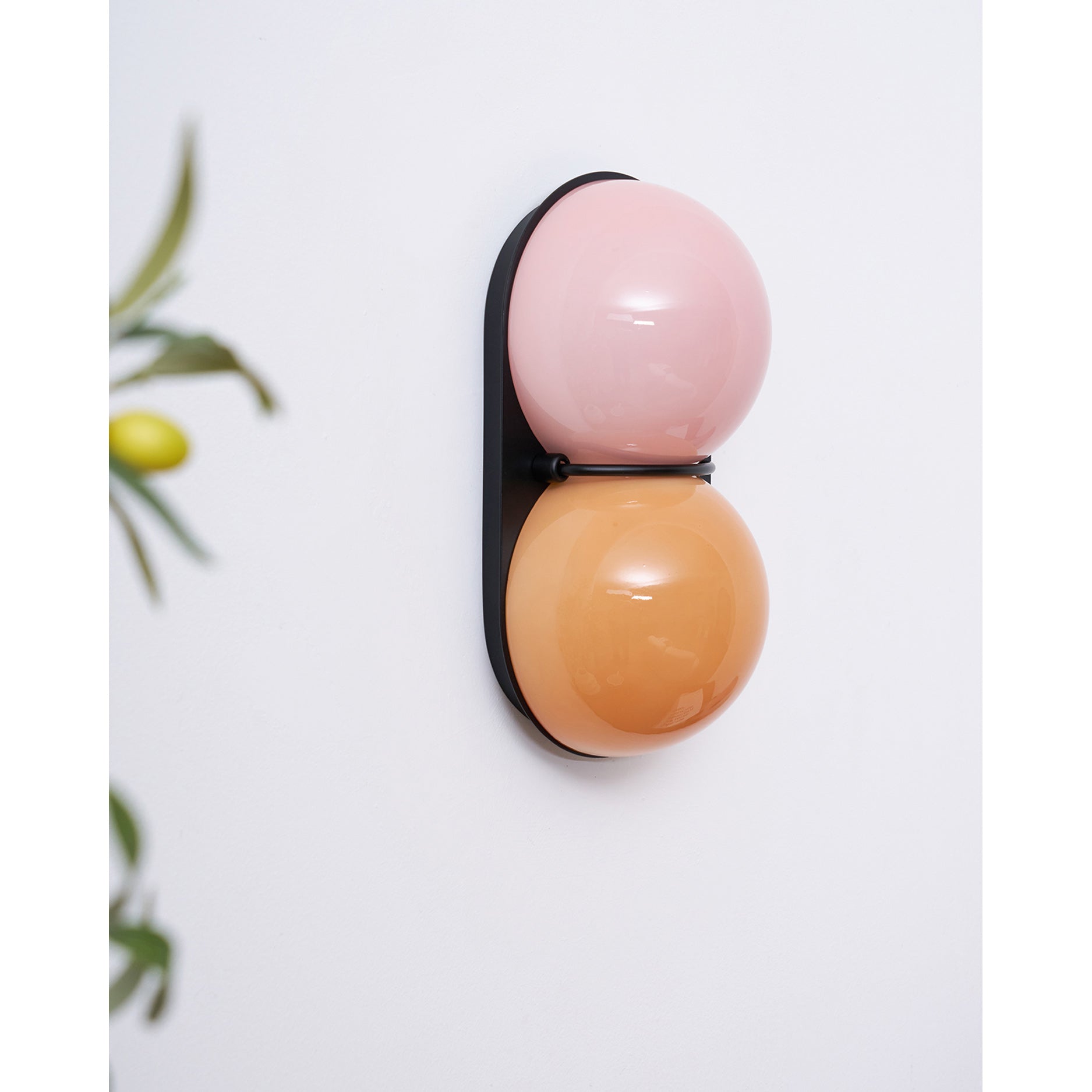 Stacked Glass Sphere Twin Wall Sconce