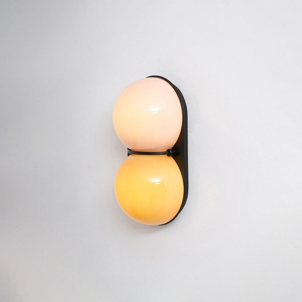 Stacked Glass Sphere Twin Wall Sconce
