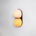 Stacked Glass Sphere Twin Wall Sconce