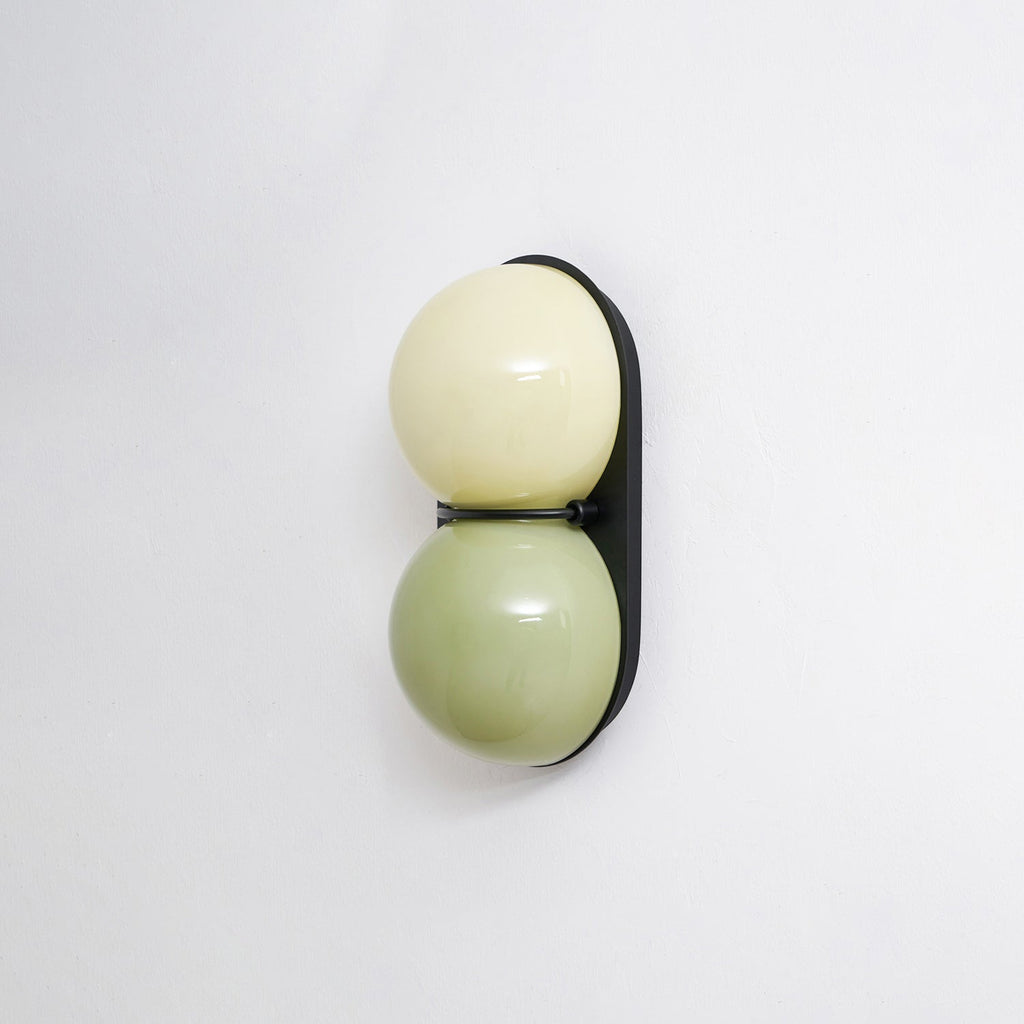 Stacked Glass Sphere Twin Wall Sconce