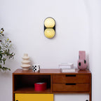 Stacked Glass Sphere Twin Wall Sconce
