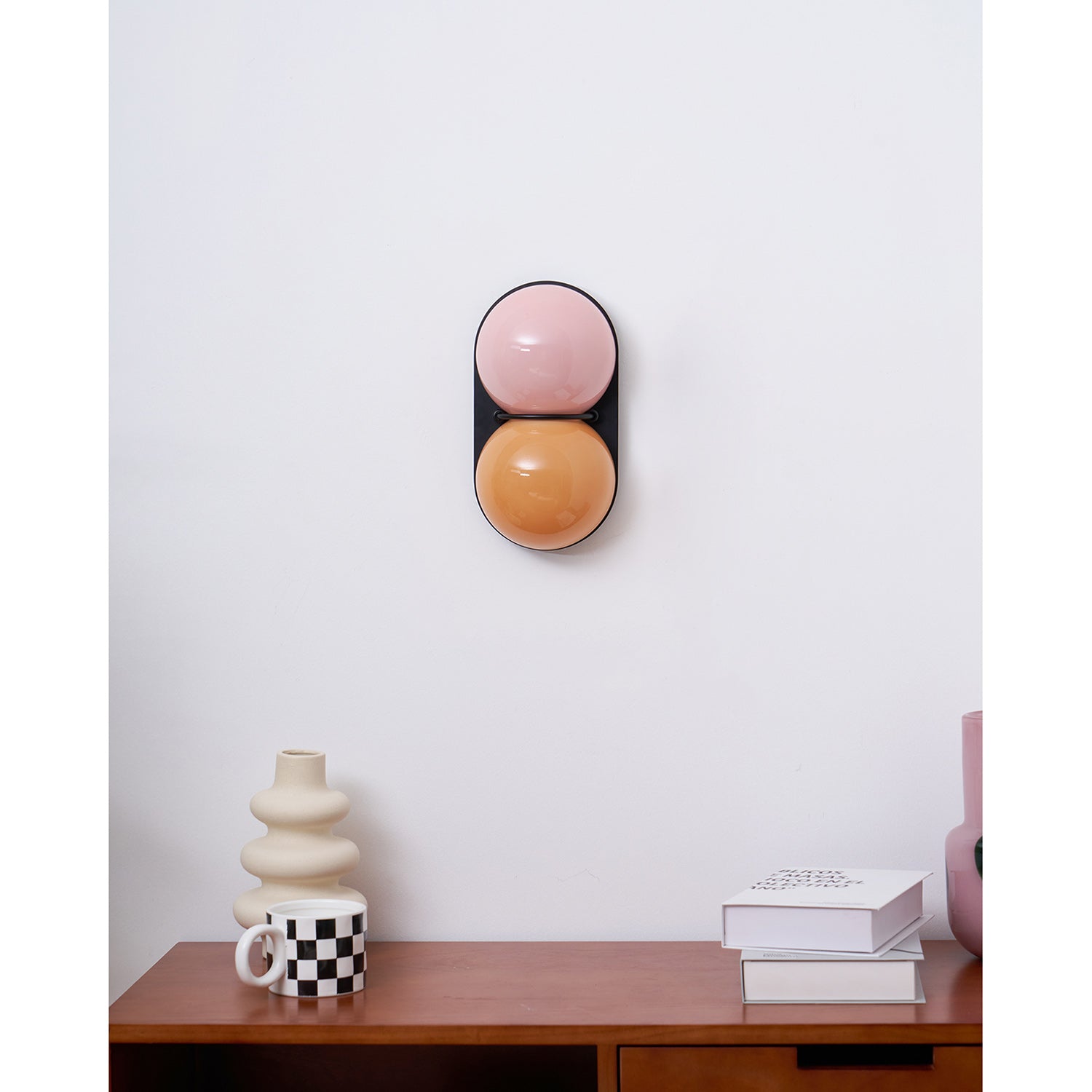 Stacked Glass Sphere Twin Wall Sconce