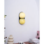 Stacked Glass Sphere Twin Wall Sconce