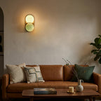 Stacked Glass Sphere Twin Wall Sconce