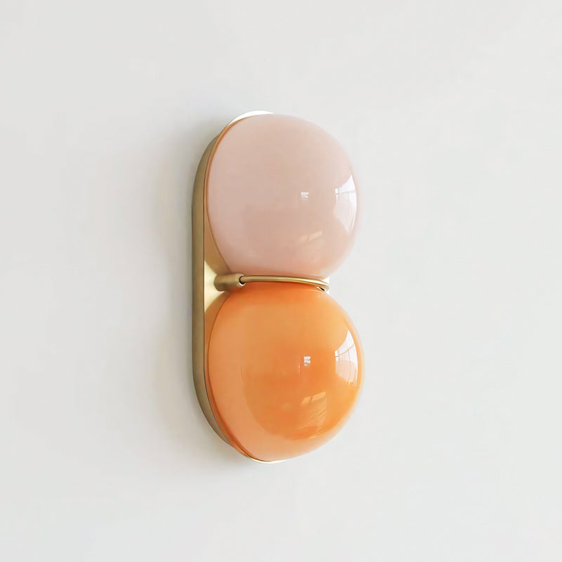 Stacked Glass Sphere Twin Wall Sconce