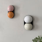 Stacked Glass Sphere Twin Wall Sconce