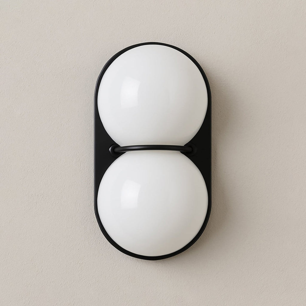 Stacked Glass Sphere Twin Wall Sconce