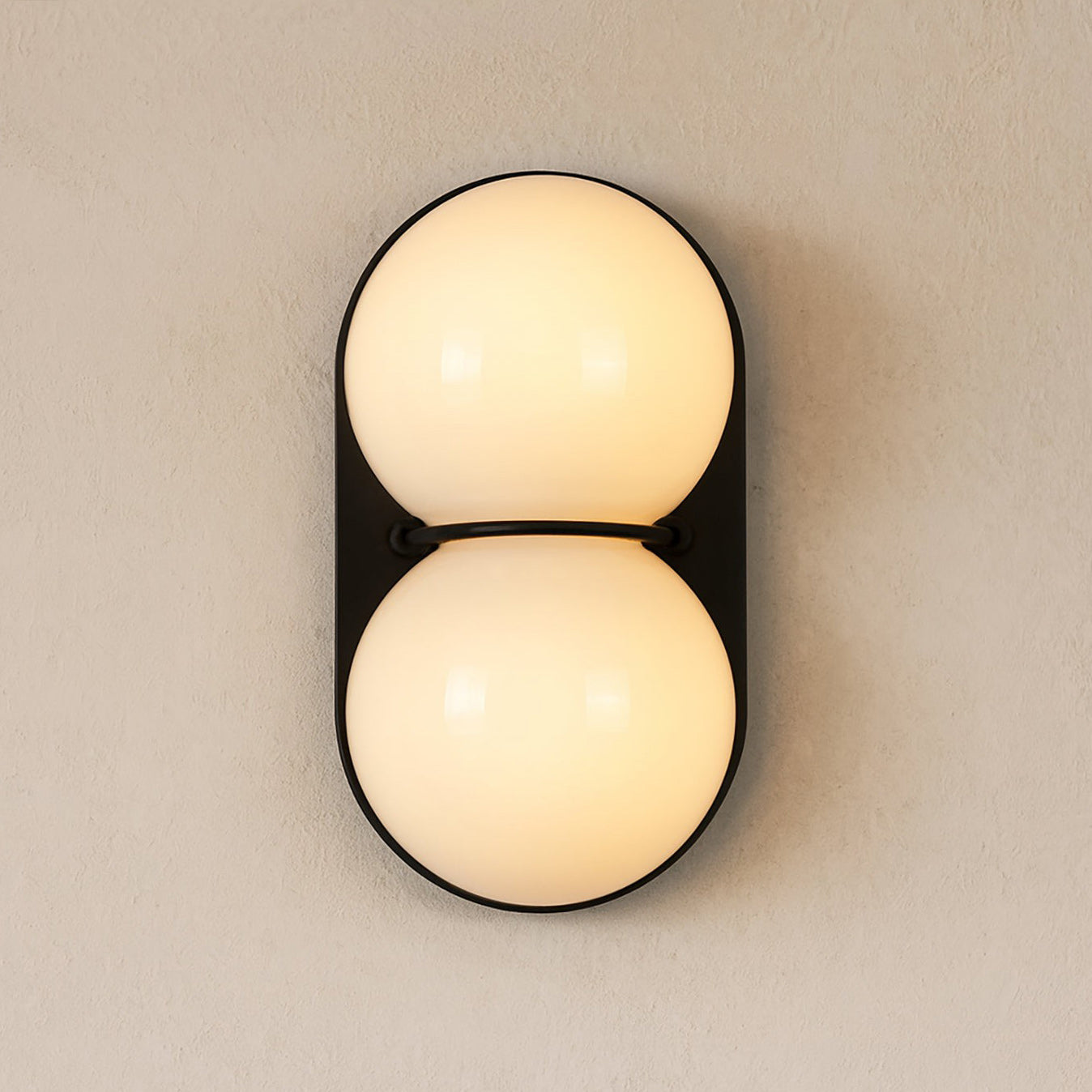 Stacked Glass Sphere Twin Wall Sconce