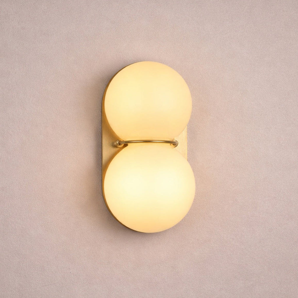 Stacked Glass Sphere Twin Wall Sconce