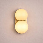 Stacked Glass Sphere Twin Wall Sconce