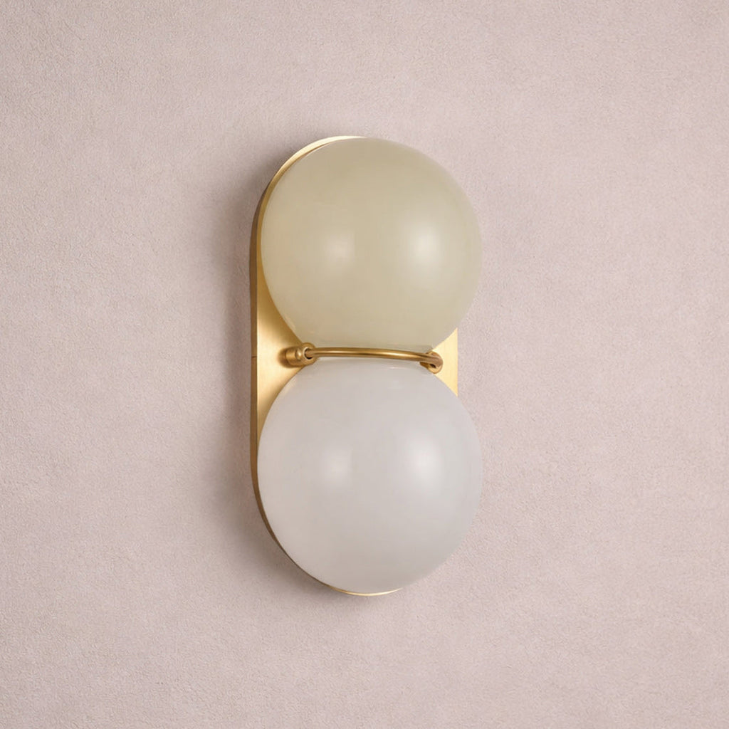 Stacked Glass Sphere Twin Wall Sconce