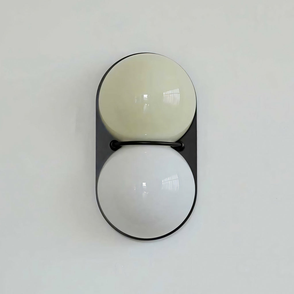 Stacked Glass Sphere Twin Wall Sconce